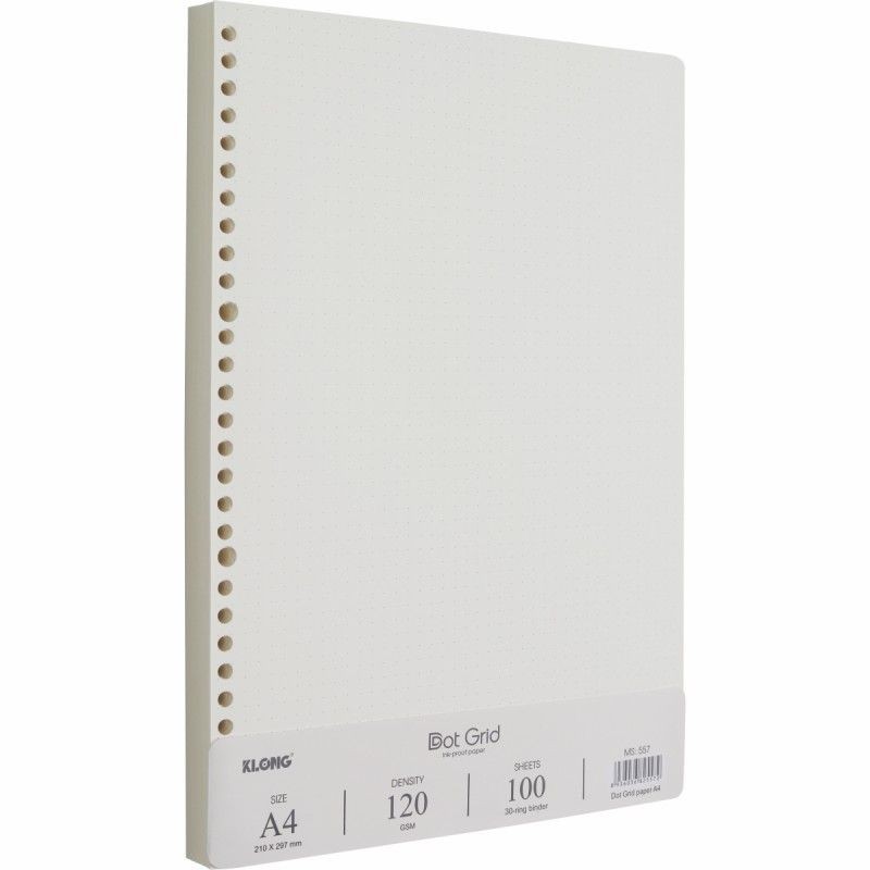 Ruột sổ còng Dot Grid KLONG A4 120/76 - 100 tờ (200 trang); MS: 557