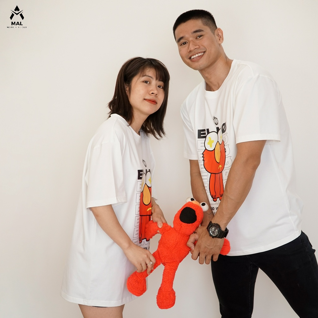 Áo Thun Tay Lỡ Unisex ELMO, Áo Phông Nam Nữ Form Rộng Thời Trang –MALUNI006- MAL STORE