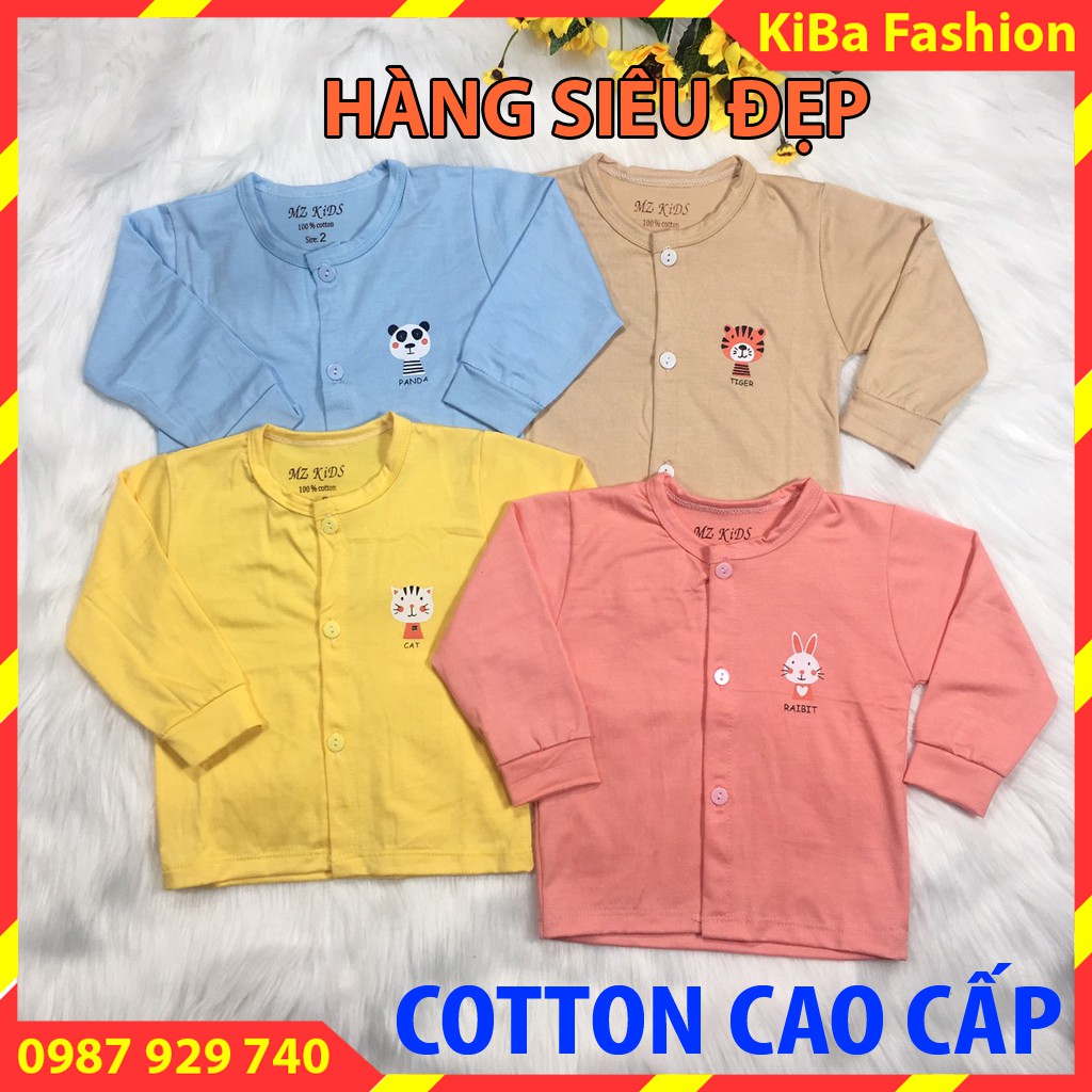 [HÀNG CAO CẤP]  1 Áo sơ sinh MZ KIDS dài tay cotton 100% co giãn 4 chiều - ASSD- HMA0190