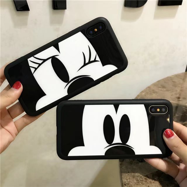 ốp mickey và minie cho iphone ( bán kèm dây giá rẻ )