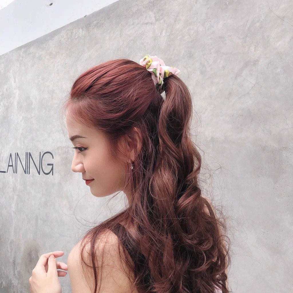 Dây buộc tóc Scrunchies quả bơ xinh