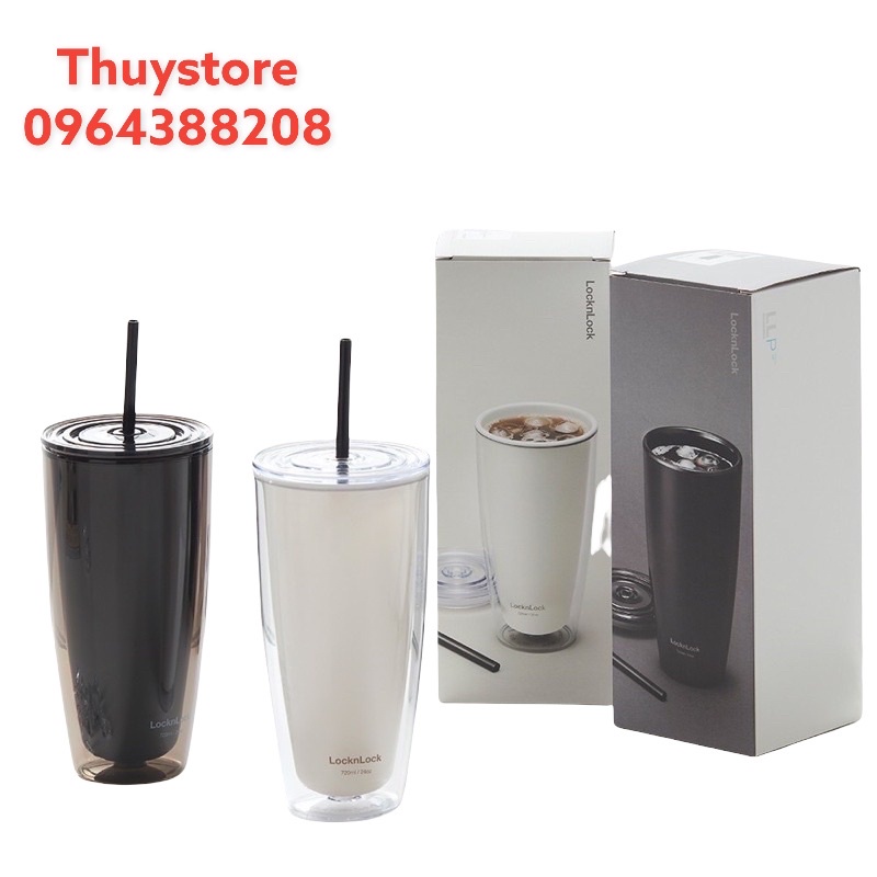 Ly Giữ Nhiệt LocknLock 750ml ,Kèm Ống Hút,Kiểu Dáng Hiện Đại,Sang Trọng Bắt Mắt,Chắc Chắn Bền Đẹp
