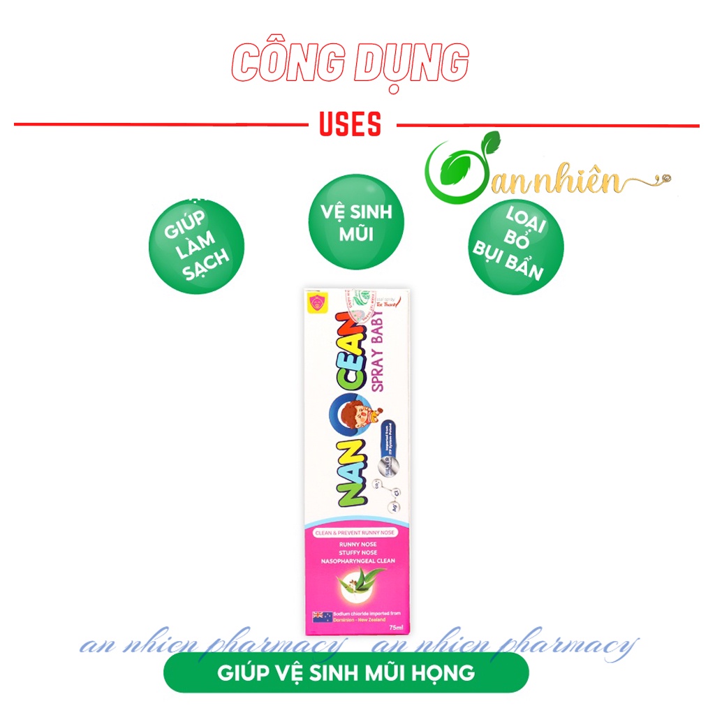 Dung dịch xịt vệ sinh mũi trẻ em Nan Ocean Tất Thành