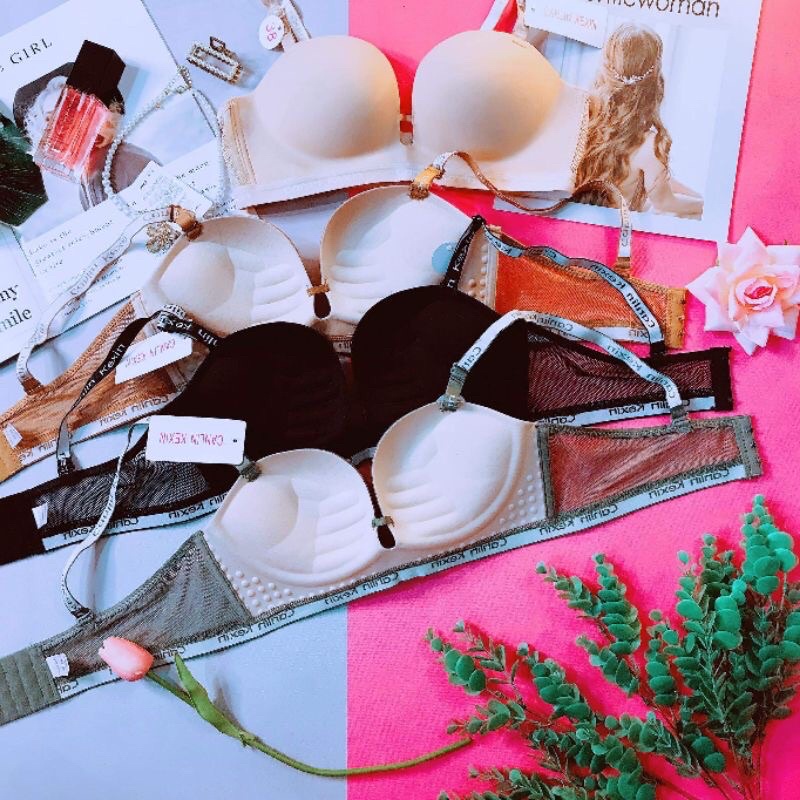 [Áo Lót, Áo Ngực Su Đúc Calin Kexin Không Gọng Đệm Bàn Tay 3CM thông hơi - đẩy ngực siêu tốt, tạo khe có video thật