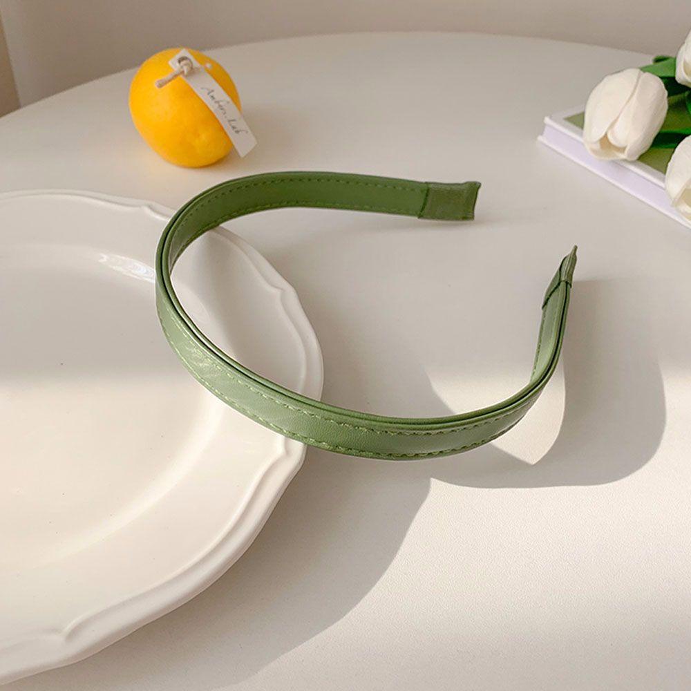 Băng Đô Cài Tóc Chất Liệu Da PU Phong Cách Hàn Quốc Cho Nữ