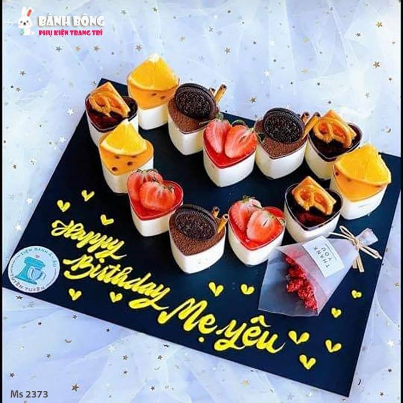 [Set 12c] Ly Cốc TIM NHỎ 5542 Hộp đựng Bánh Mousse Tiramisu