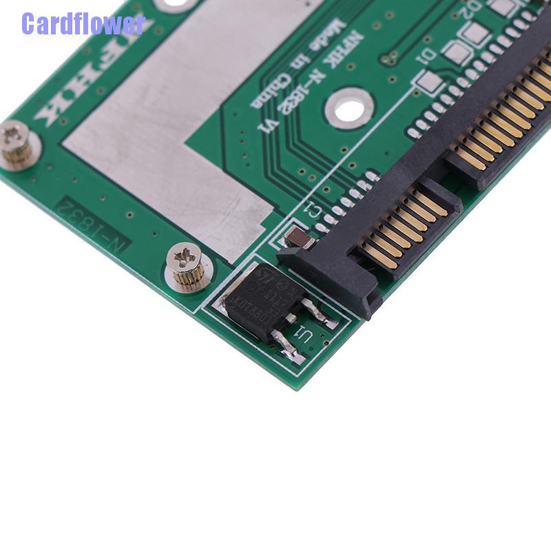Cardflower  mSATA SSD to 2.5'' SATA 6.0gps adapter converter card module board mini pcie ssd