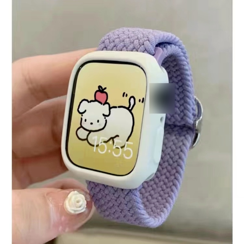 Dây Đeo Nylon Co Giãn Cho Đồng Hồ Thông Minh Apple Watch Ultra 8 SE 7 6 41mm 45mm 40mm 44mm 49mm iWatch Serie 5 4