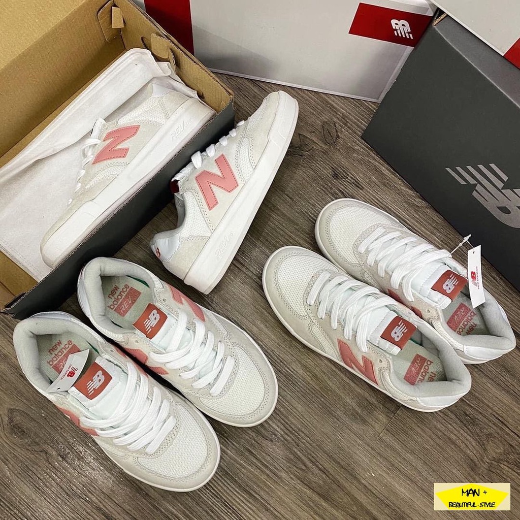 Giày thể thao New Ba.lance CRT300 White Pink chữ hồng duyên dáng, đáng yêu dành cho nữ