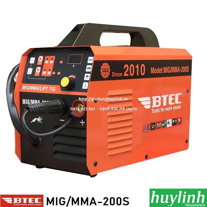 Máy hàn 3 chức năng Btec MIG MMA-200S - Tặng 1 cuộn dây 1kg