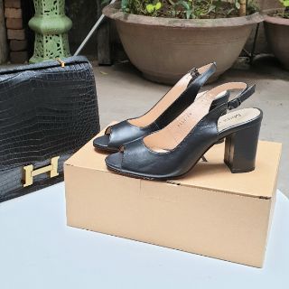 GIÀY DA THẬT GÓT TRỤ 7CM