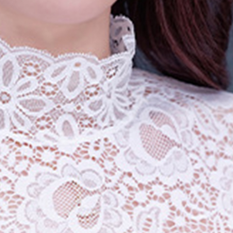 Áo Kiểu Cổ Lọ Không Tay Màu Trơn Thêu Ren Hoa Và Chim Công Tháo Rời Được Dành Cho Nữ