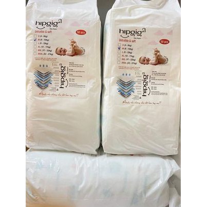 Combo 100 Miếng Bỉm Dán Hipgig A size S M L XL