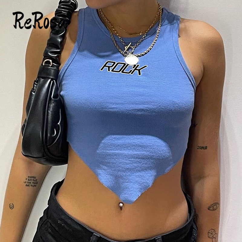 Áo Croptop Ôm Dáng Màu Trơn Cổ Tròn In Chữ Thời Trang Cho Nữ