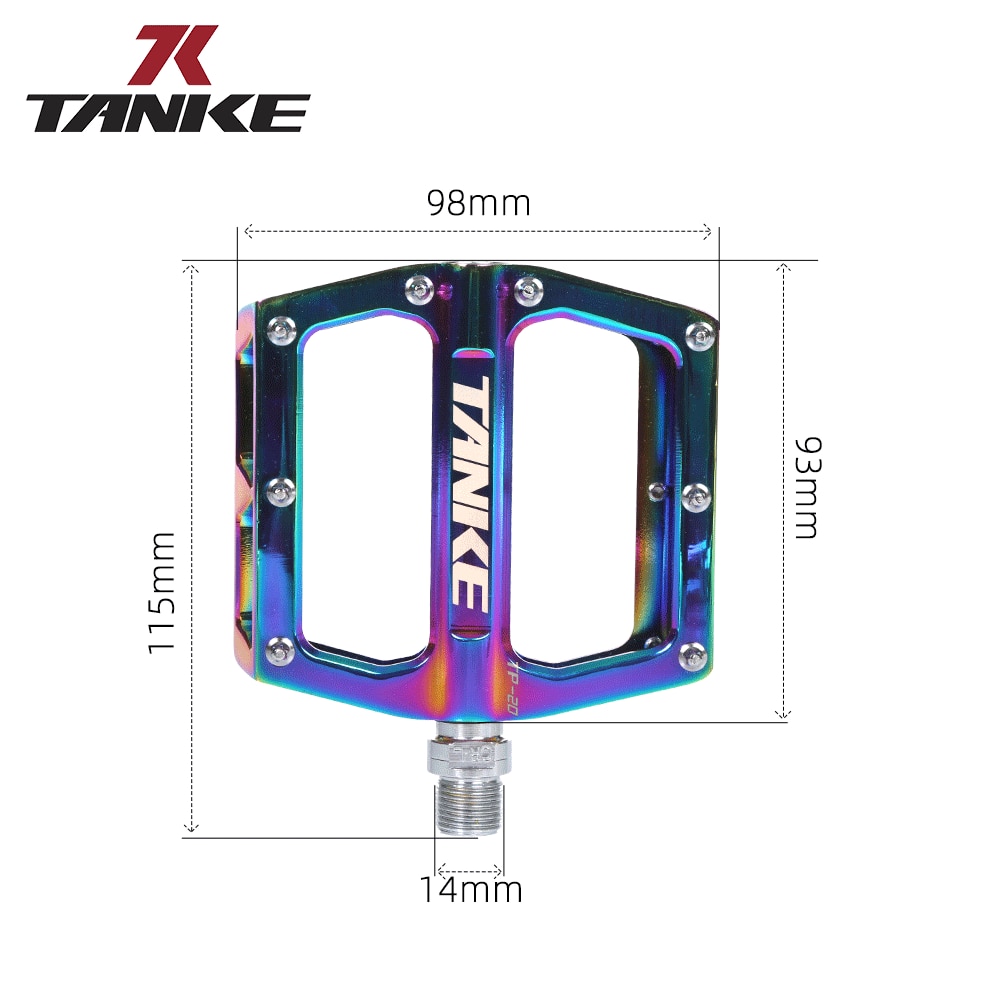 TANKE TP-20  Bàn đạp xe đạp hợp kim nhôm cực nhẹ chống trượt thiết kế rỗng màu sắc tùy chọn cho xe đạp địa hình leo núi