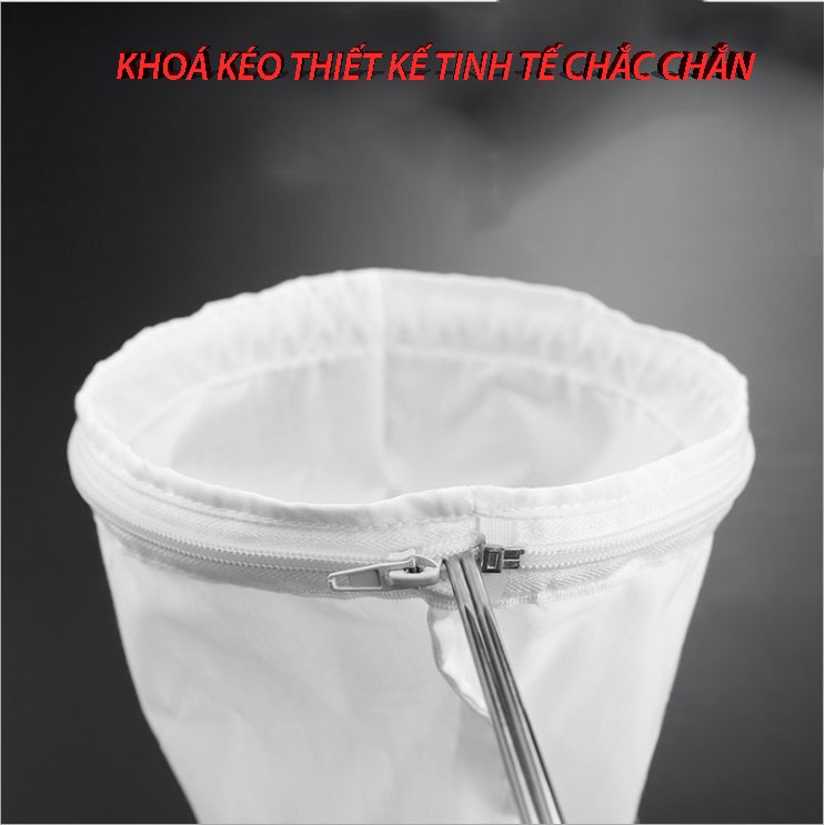 Vợt lọc trà vải, quai inox, nhiều kích thước, vợt lọc màu cà phê, HVL TEA