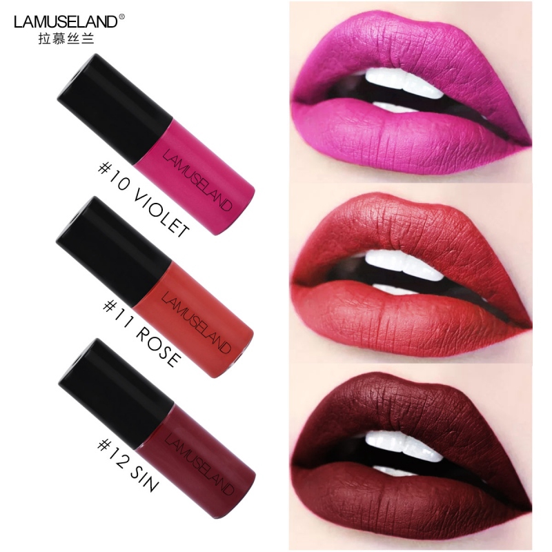 Waterproof Long-Lasting Matte Liquid Lipstick 12 Colors Nude Lip Gloss Velvet Red Lip Tint Makeup | BigBuy360 - bigbuy360.vn