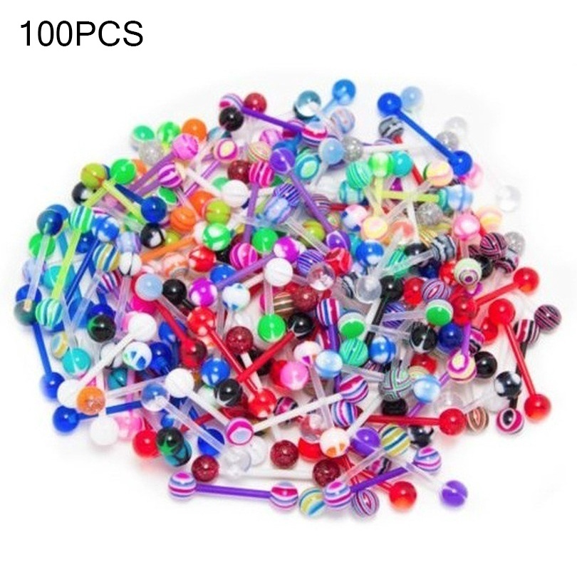 100 Khuyên Xỏ Cơ Thể Màu Sắc Cầu Vồng Cá Tính