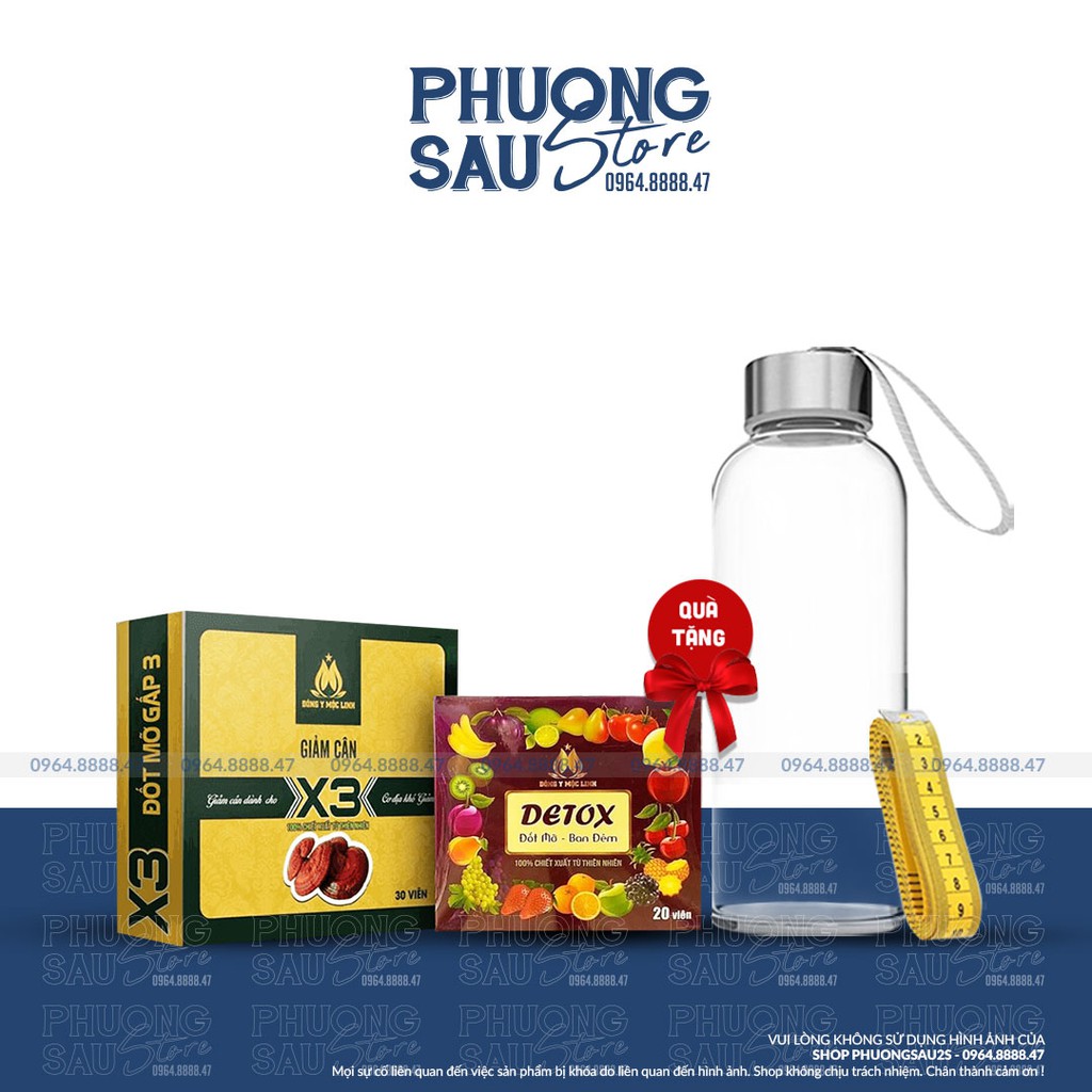 Giảm Cân Đông Y Thảo Mộc Linh Slim X3, Tặng Kèm Detox Ban Đêm 20 Viên, Đánh Bay Mỡ Thừa, Giảm Béo Giảm Cân