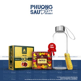 [CHÍNH HÃNG] Giảm Cân Đông Y Thảo Mộc Linh  Slim X3, Tặng Kèm Detox Ban Đêm 20 Viên, Đánh Bay Mỡ Thừa, Giảm Béo Giảm Cân