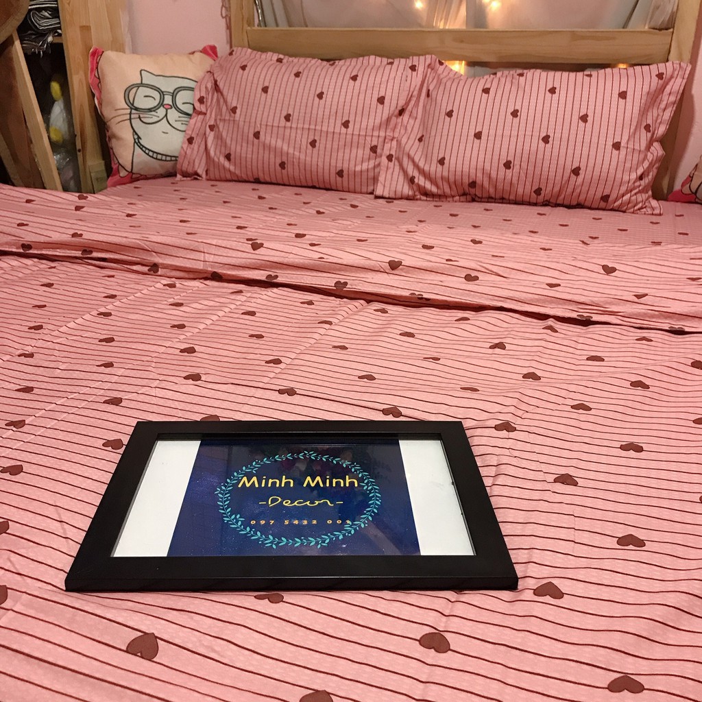 set chăn ga gối tim hồng (ảnh thật) | BigBuy360 - bigbuy360.vn