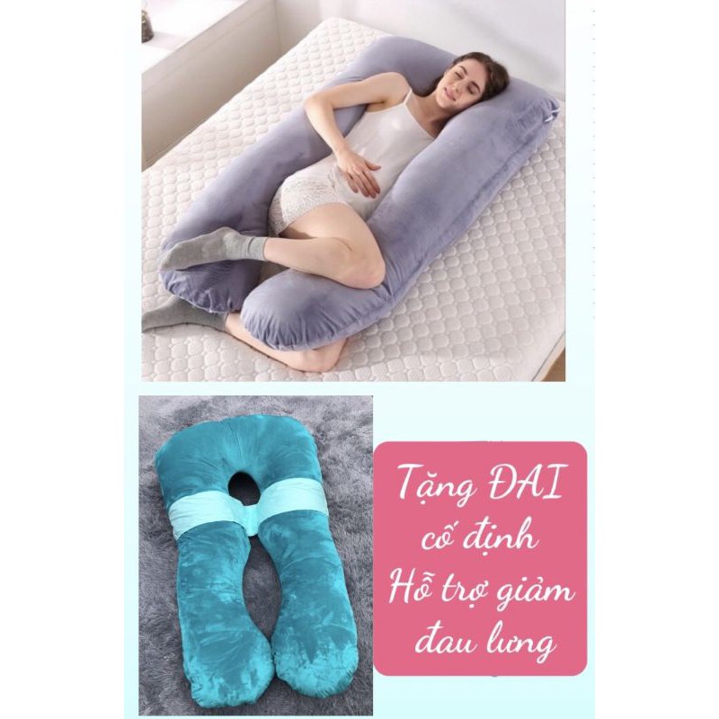 GỐI ÔM BÀ BẦU VẢI NHUNG MỊN(ĐỔ BUÔN GIÁ TỐT)☆☆