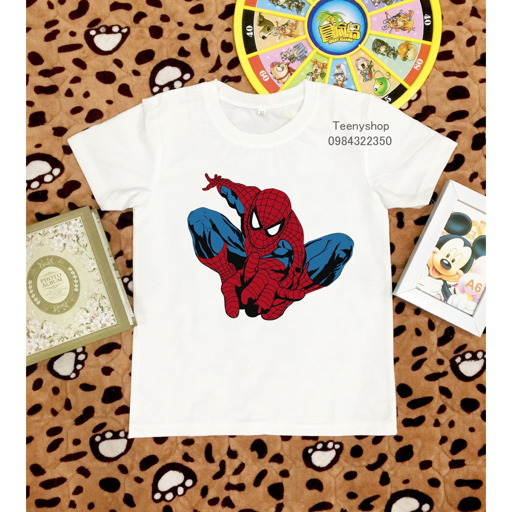 áo thun Marvel in hình Spider Man Chibi nhiều mẫu cho bé