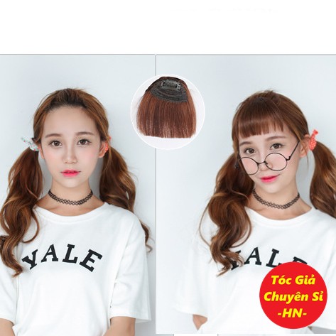 Tóc giả mái ngố ❤ FREESHIP đơn 50K ❤ Mái ngố thưa y tóc thật
