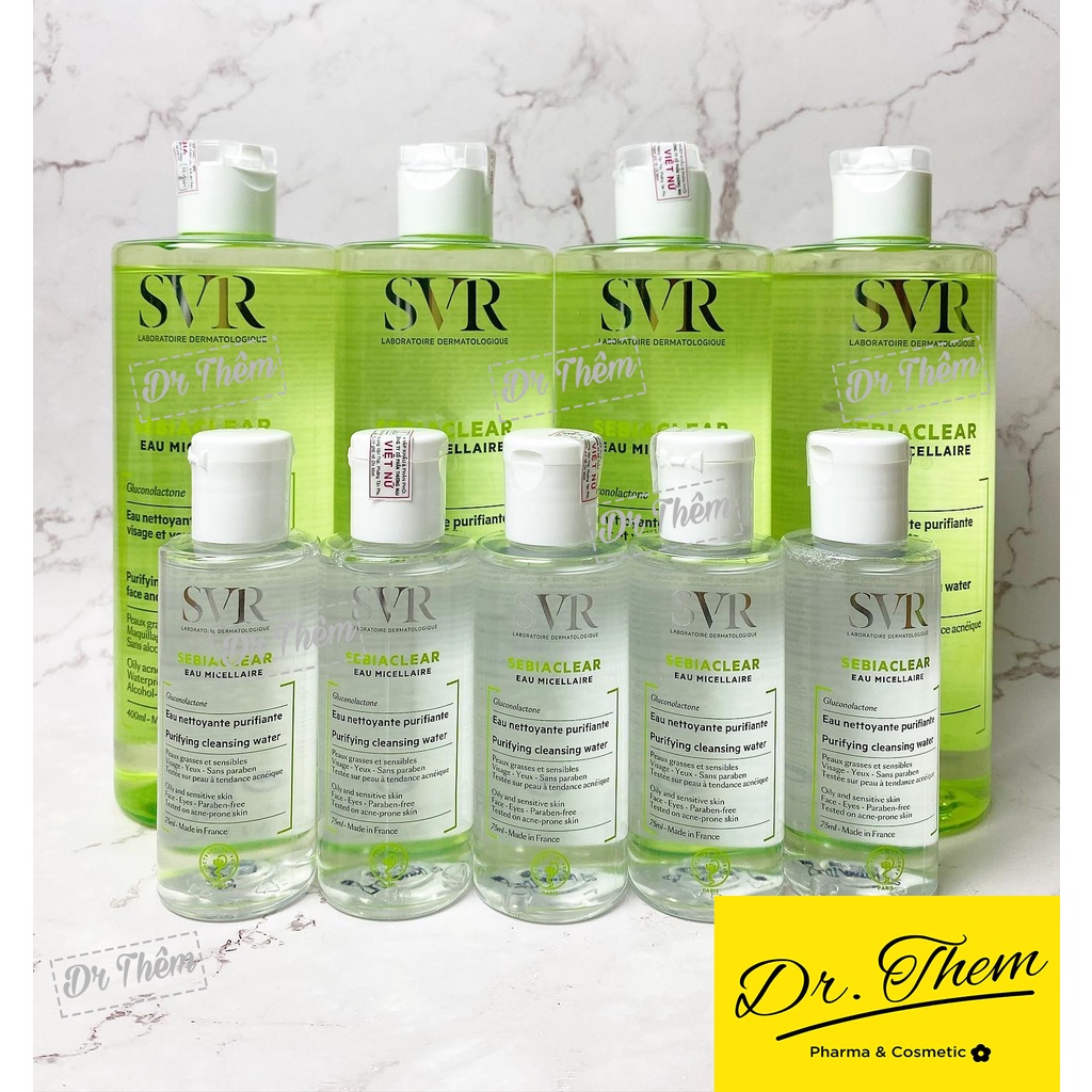 ✅[CHÍNH HÃNG] Nước Tẩy Trang SVR SEBIACLEAR Eau Micellaire 75ml - 400ml - Nước Làm Sạch và Giúp Loại Bỏ Dầu Cho Da Mụn | BigBuy360 - bigbuy360.vn