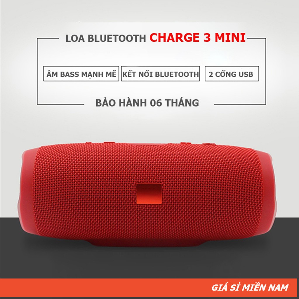 Loa Bluetooth Không Dây Cầm Tay Charge 3 Mini Nghe Nhạc Hay, Hỗ Trợ Cắm Usb Thẻ Nhớ Tf Nhỏ Gọn Giá Rẻ