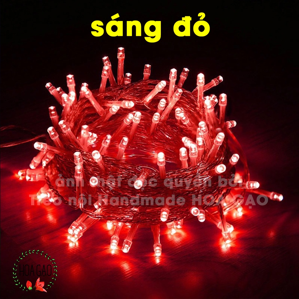 Đèn led trang trí sinh nhật, dây đèn led 10m HOA GẠO GDLK không chớp nháy, dùng được ngoài trời LOẠI TỐT ánh sáng đủ màu