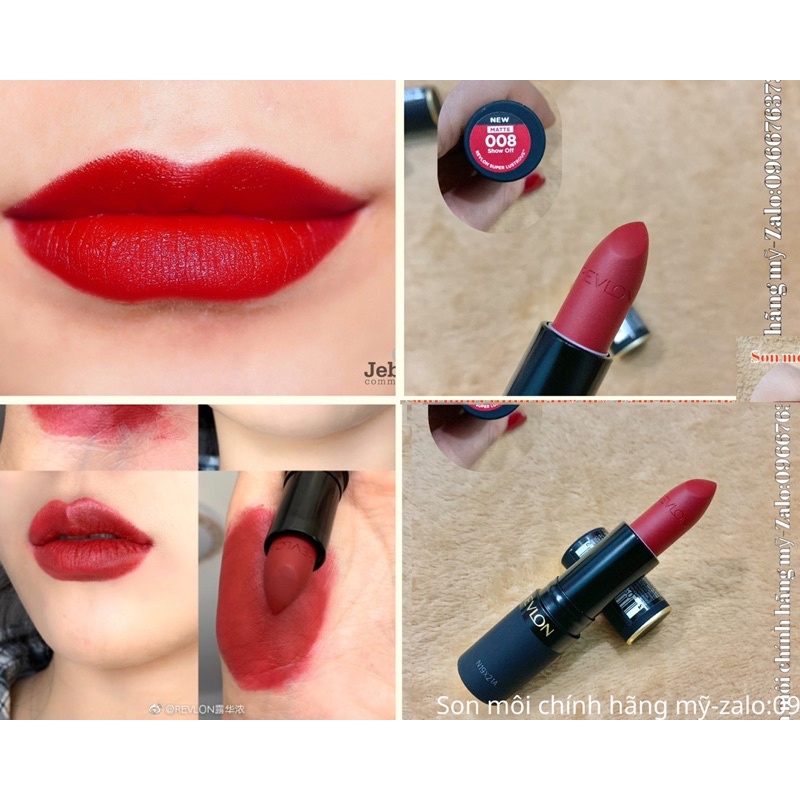 Son thanh lý Revlon Super Lustrous The Lustrous  Mattes Lipstick chính hãng mỹ
