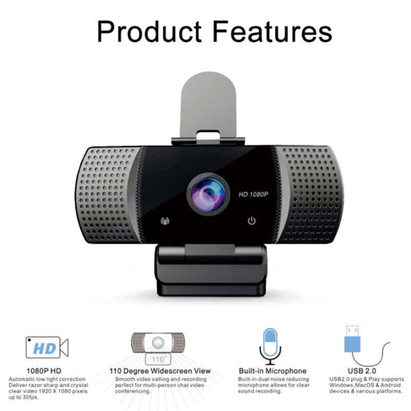 Webcam Usb 4k Với Vỏ Bọc Bảo Vệ Riêng Tư Cho Máy Tính | BigBuy360 - bigbuy360.vn