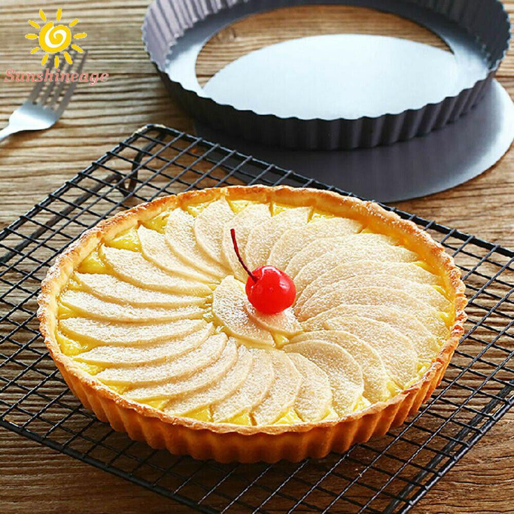 Khay Nướng Bánh Tart Bằng Thép Carbon Chống Dính Có Thể Tháo Rời