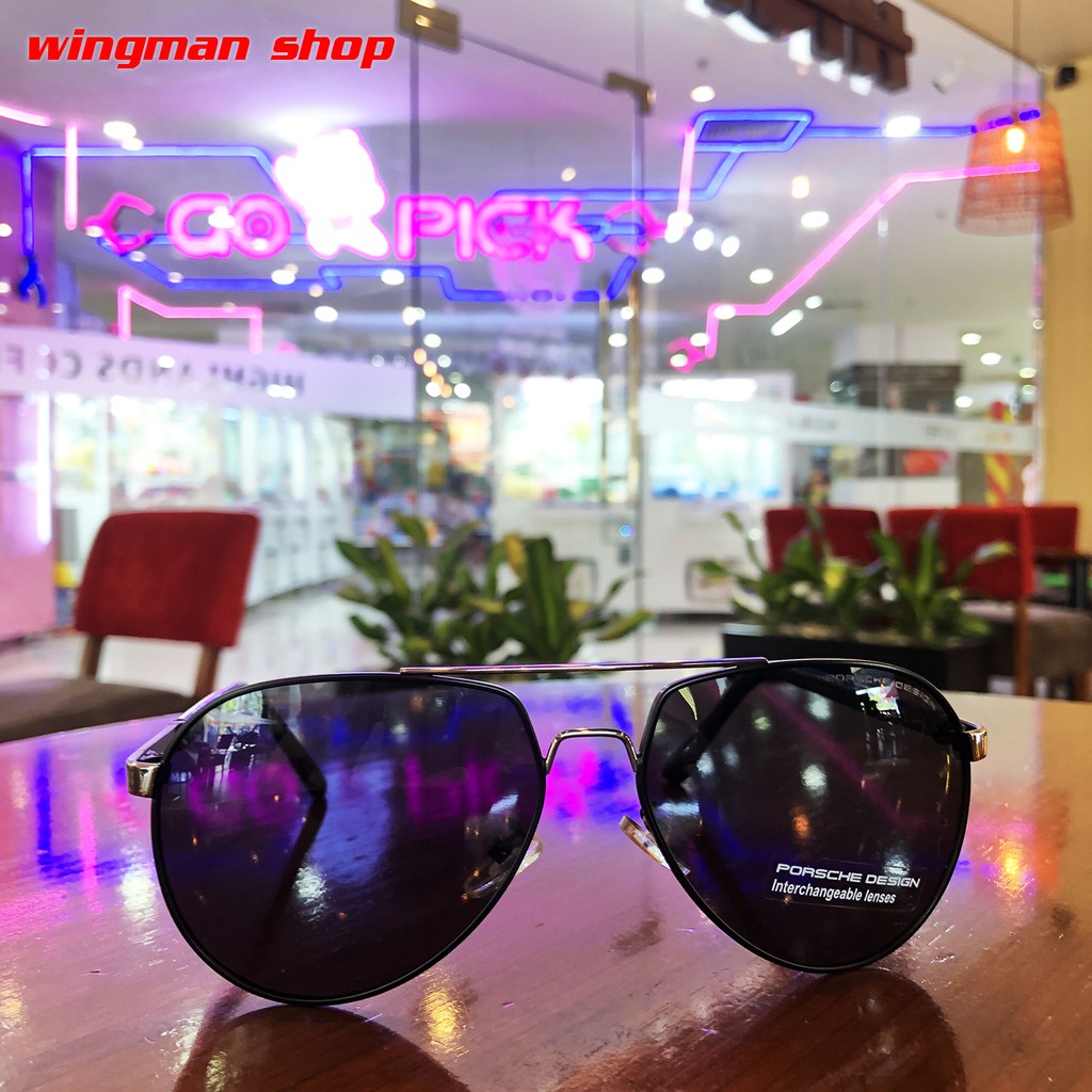 Kính mát nam P8281 mắt Polarized cao cấp chống xước chống vỡ , full hộp , khăn , thẻ , bảo hành 12 tháng