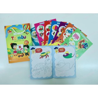 Bộ tô màu cho trẻ 4-5 tuổi 8 quyển