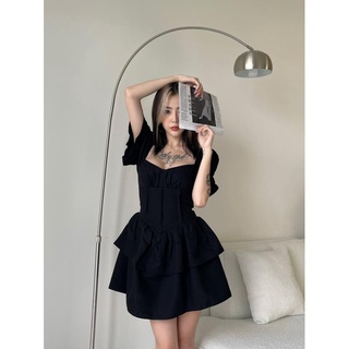 Đầm xoè thiết ké lucie - đầm xoè 06 màu đen