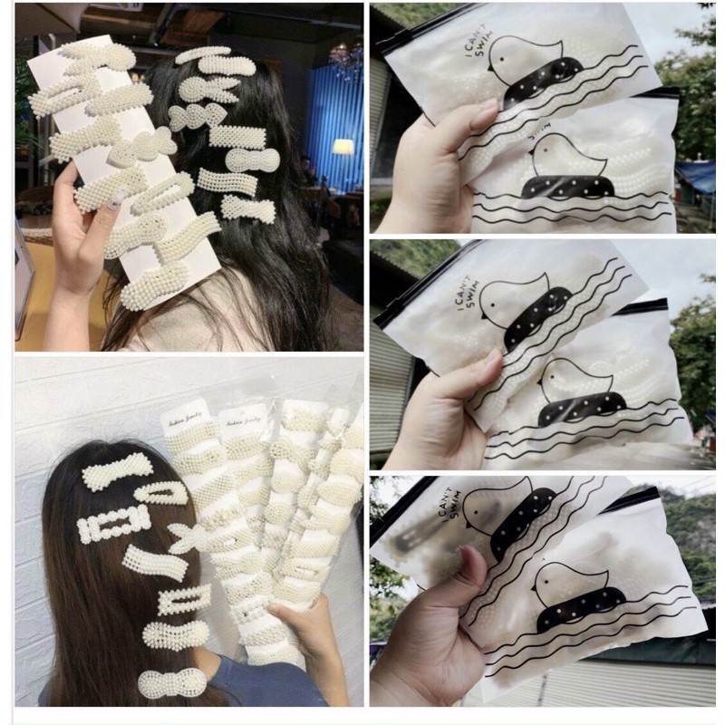 Kẹp Tóc Ngọc Trai Hoạt Hình Ngẫu Nhiên 1pc CFH YR