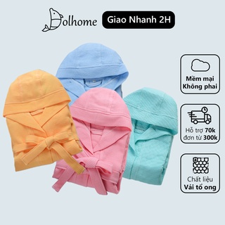 Áo choàng tắm bông cho bé từ 2-8 tuổi dolhome - 22089
