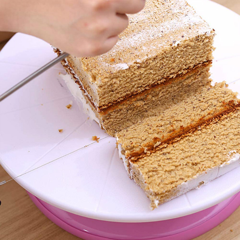 JOSMOMO Dao làm bánh bằng thép không gỉ có thể điều chỉnh dây đơn và đôi
