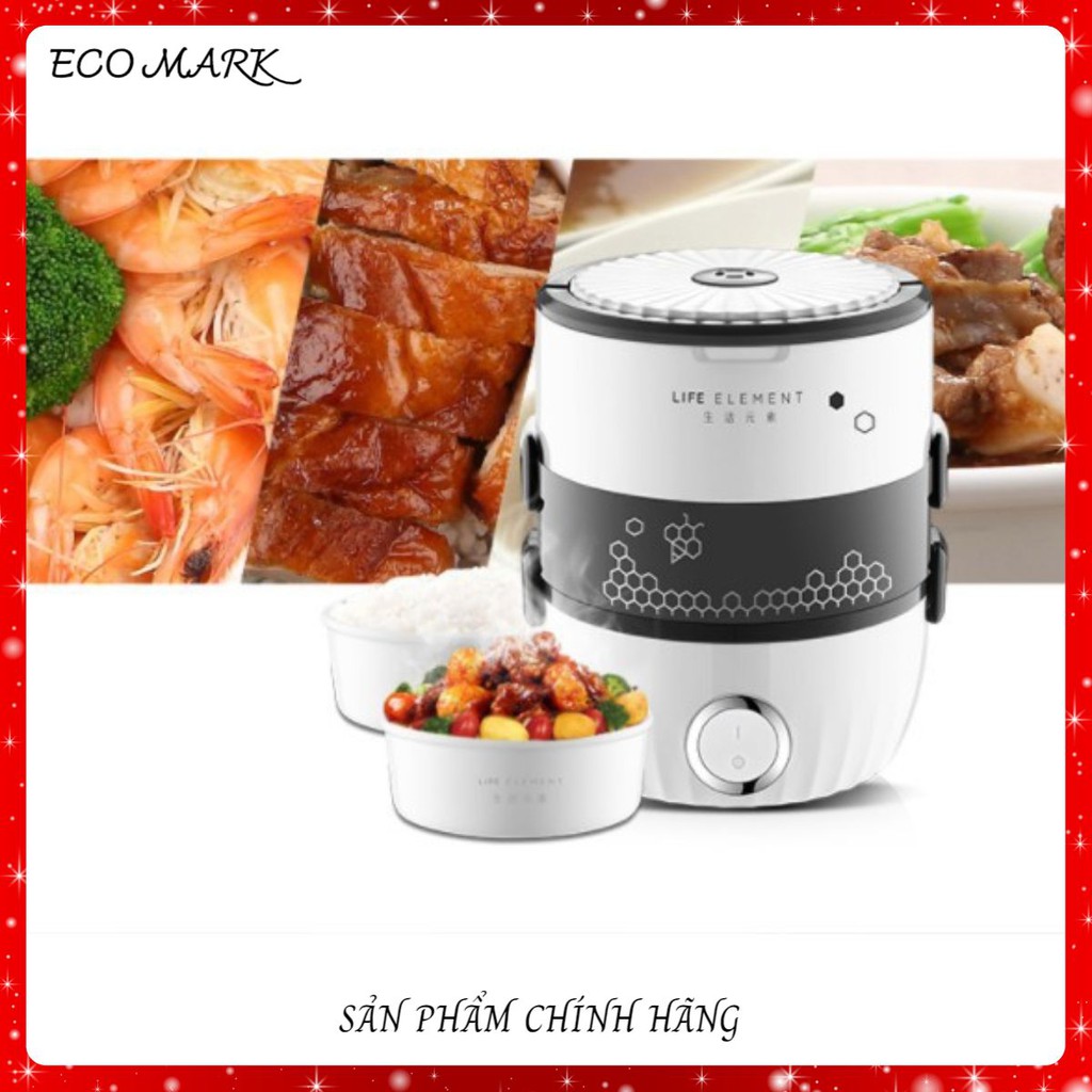 [Hàng loại 1] Hộp cơm cắm điện Life element DFH-F1505, sử dụng 2 bát gốm sứ, có bơm chân không, độ bền cao