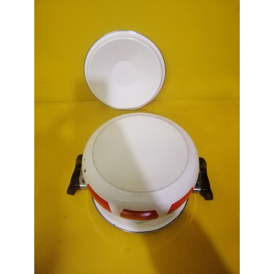 Nồi men nội địa Nhật, size 21.5cm, cao 12cm (mã 759), Dùng được bếp từ