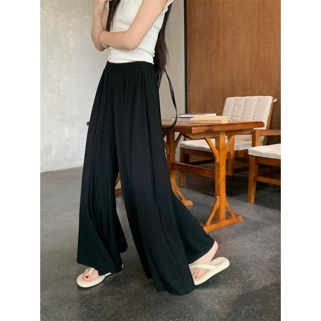 Quần Culottes Ống Rộng Lưng Thun Phong Cách Mới 64231