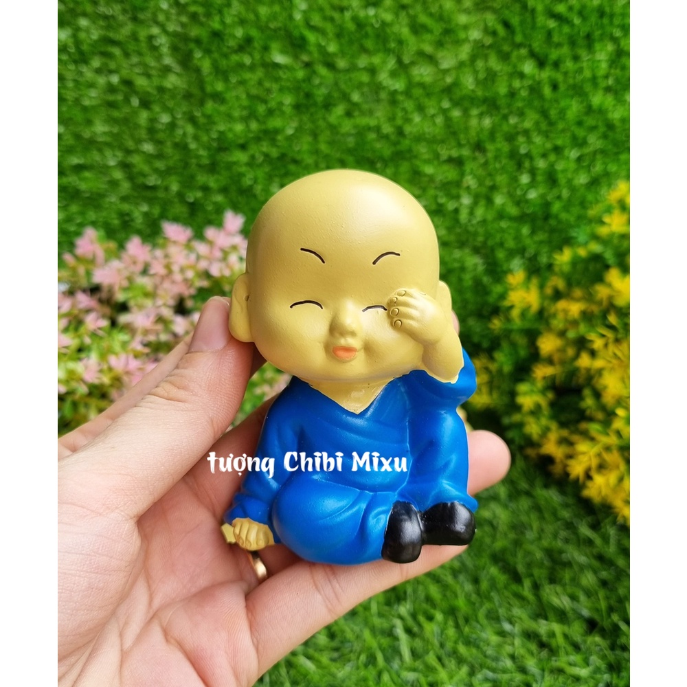 Bộ 03 chú tiểu Tam Không áo màu 8cm