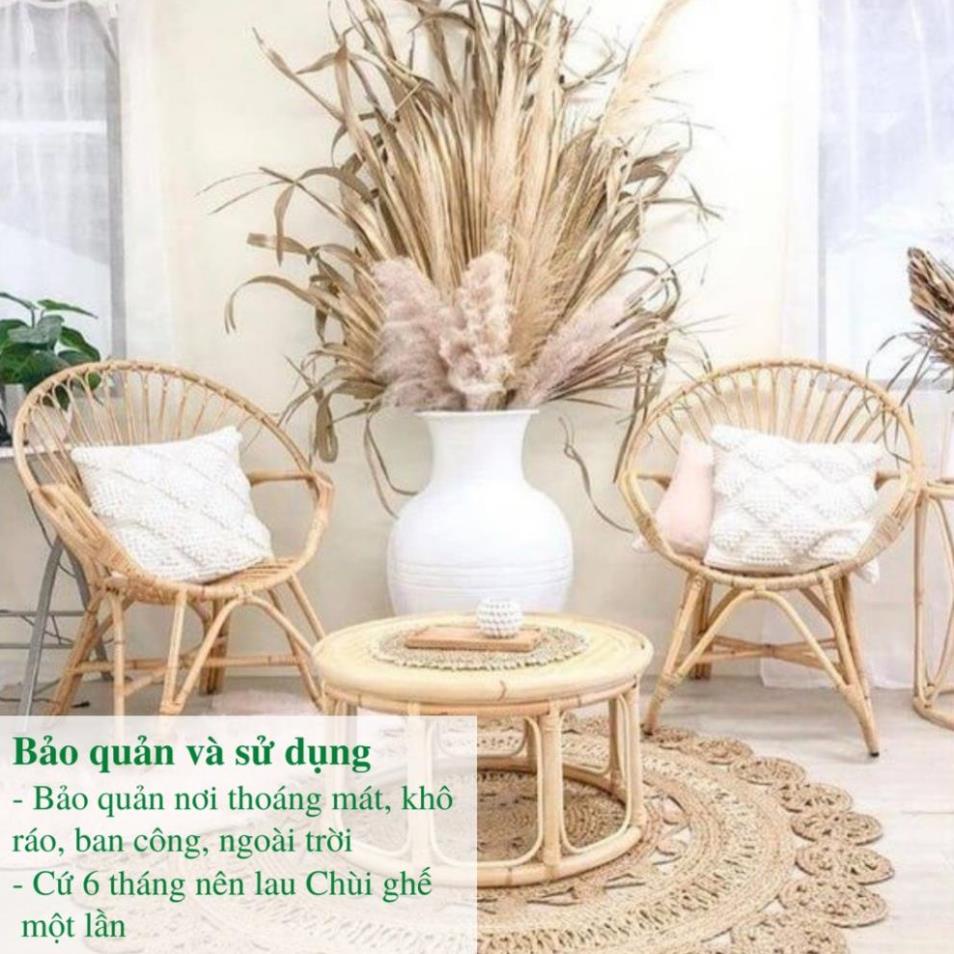 Ghế mây đơn tròn thư giãn đọc sách, trang trí phòng khách nghỉ ngơi, decor phòng ngủ, ghế ban công ngoài trời/ Đà Nẵng
