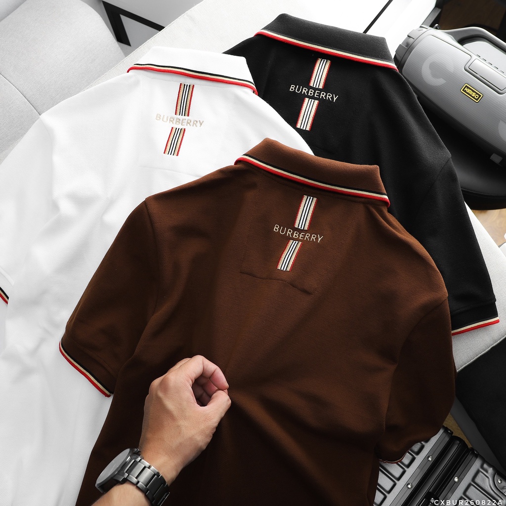 Áo thun polo thời trang, áo thun cổ trụ nam, mắt vải cá mập xịn mịn, logo thêu siêu nét 0822A