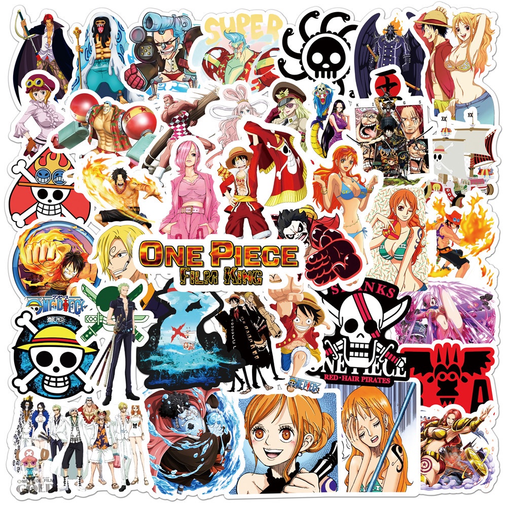 Bộ Sưu Tập 100/50/48 Miếng Sticker Phim Hoạt Hình One Piece