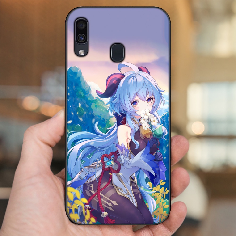 Ốp lưng Samsung A20, A30, A40, M20 viền đen in hình Ganyu Genshin Impact