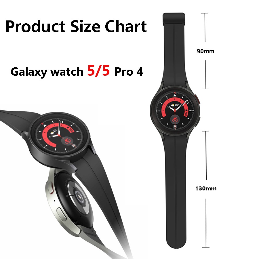 Dây Đeo Silicon Có Khóa Nam Châm Cho Đồng Hồ Thông Minh Samsung Galaxy Watch 5 44 40mm 5 Pro 45mm 4 Classic 46 42mm