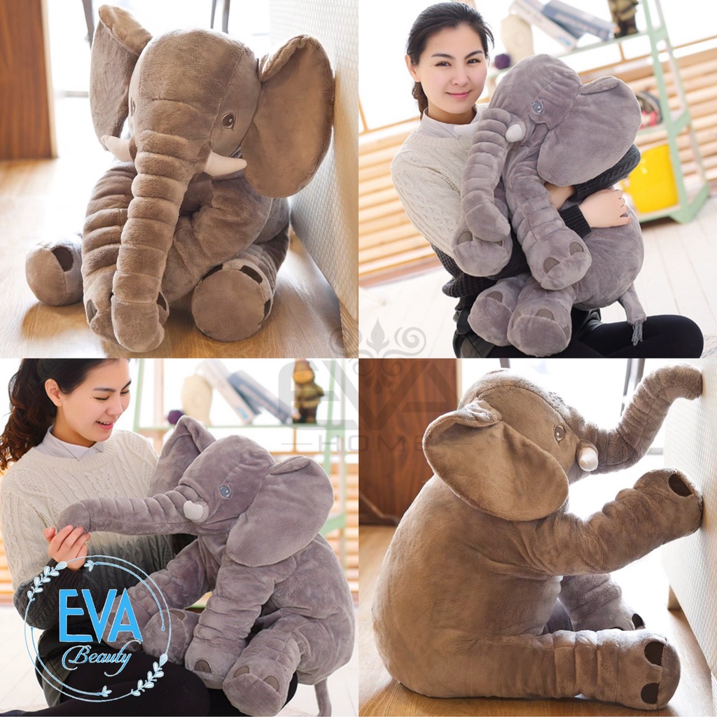 Thú Nhồi Bông Voi Xám Khổng Lồ Đáng Yêu Cho Bé